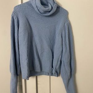 Blue sweater Nasty Gal bell sleeves